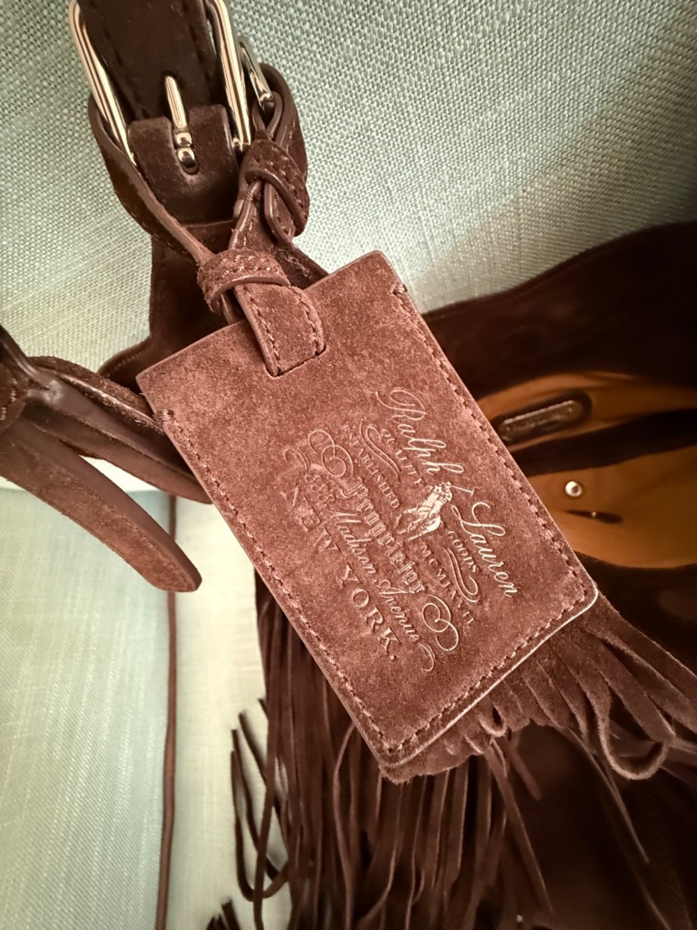 Ralph Lauren Fringe suede shoulder bag - Picture 5 of 14